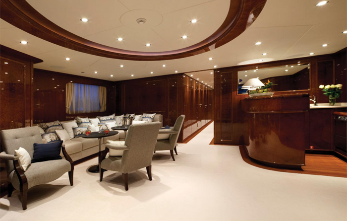 Charter yacht Baron Trenck's large salon