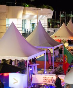 Dock tents for optimised visibility at Cannes Lions