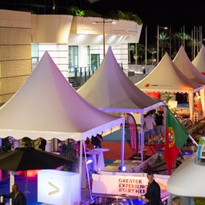 Dock tents for optimised visibility at Cannes Lions