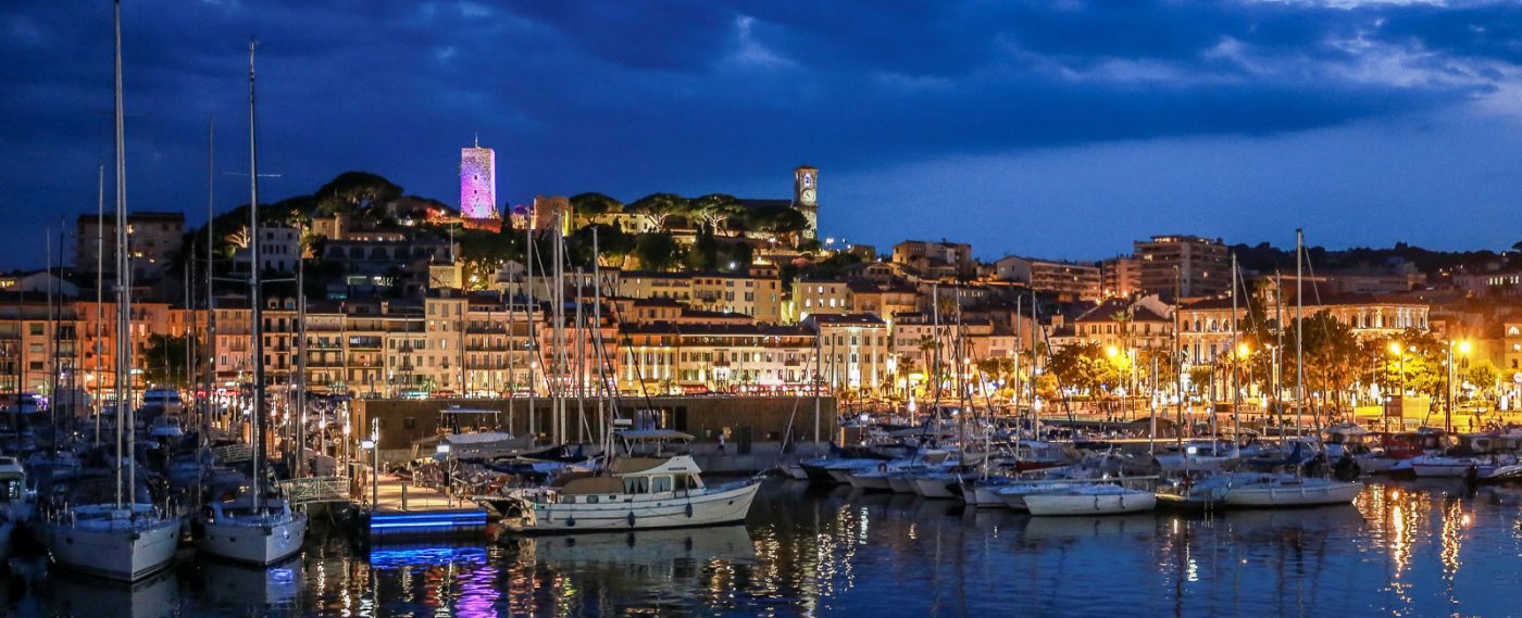 Cannes Port night view
