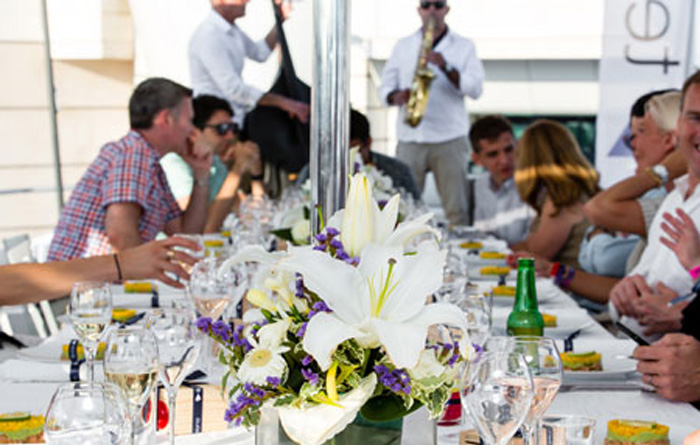 Dinners and music on an Ocean5 yacht in Cannes