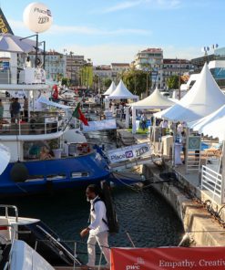 Dock tents and branding at Cannes events with Ocean5