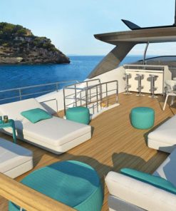 Wide open sundeck with yacht George Five