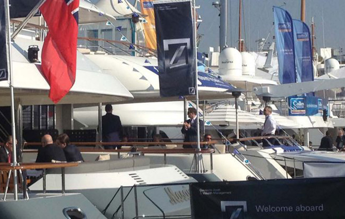 Branding on yachts in Cannes