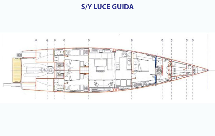 Sail yacht Luce Guida layout for charter Ocean5